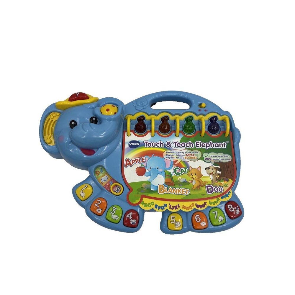 VTech Touch And Teach Elephant Learning Toy Music Numbers ABC Baby Toddler